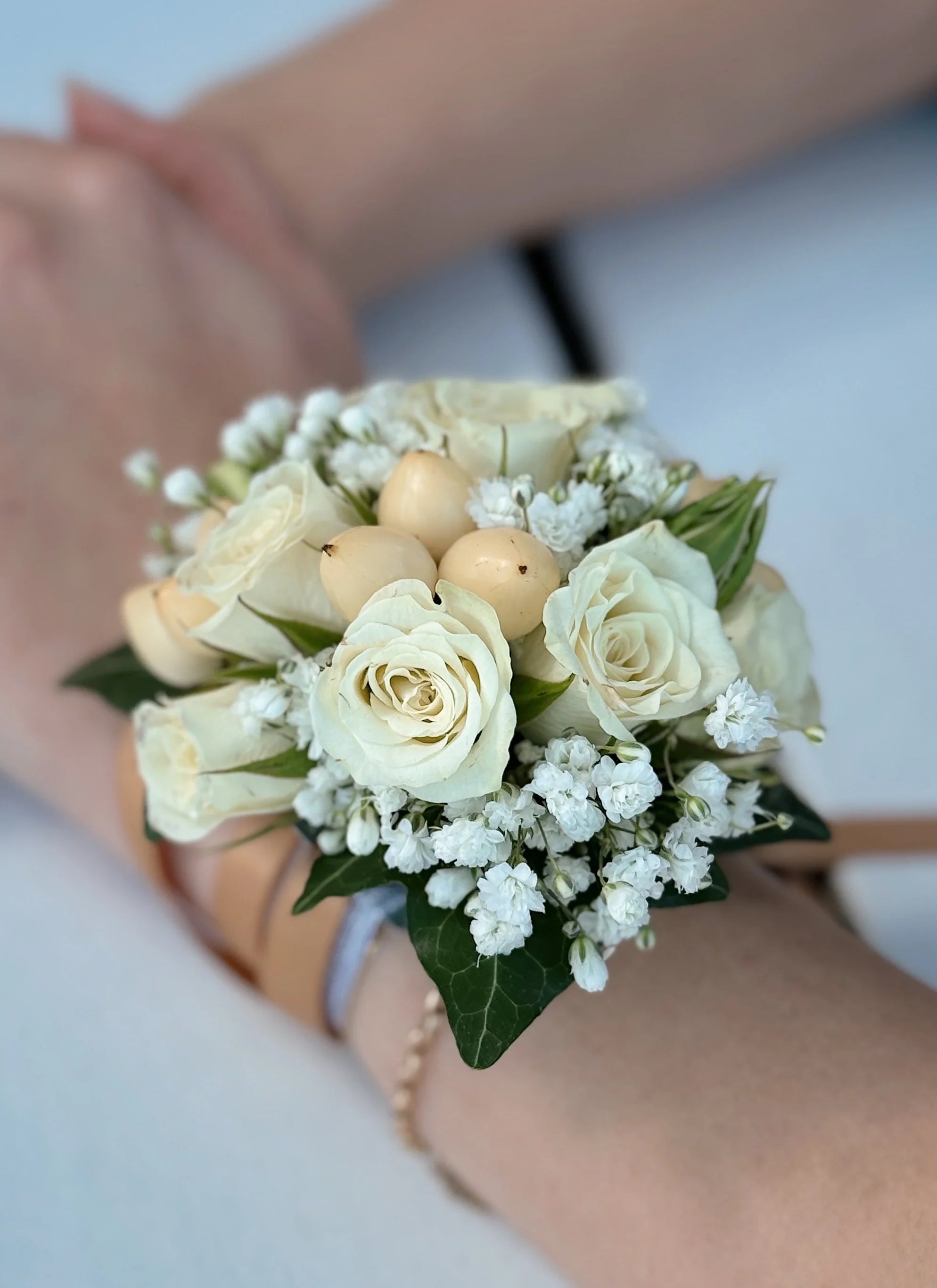green emerald velvet dress Corsage and Boutonniere Set White & Sage Green