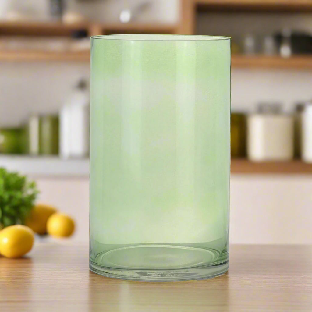Cylinder Glass Vase: Sage (Large)