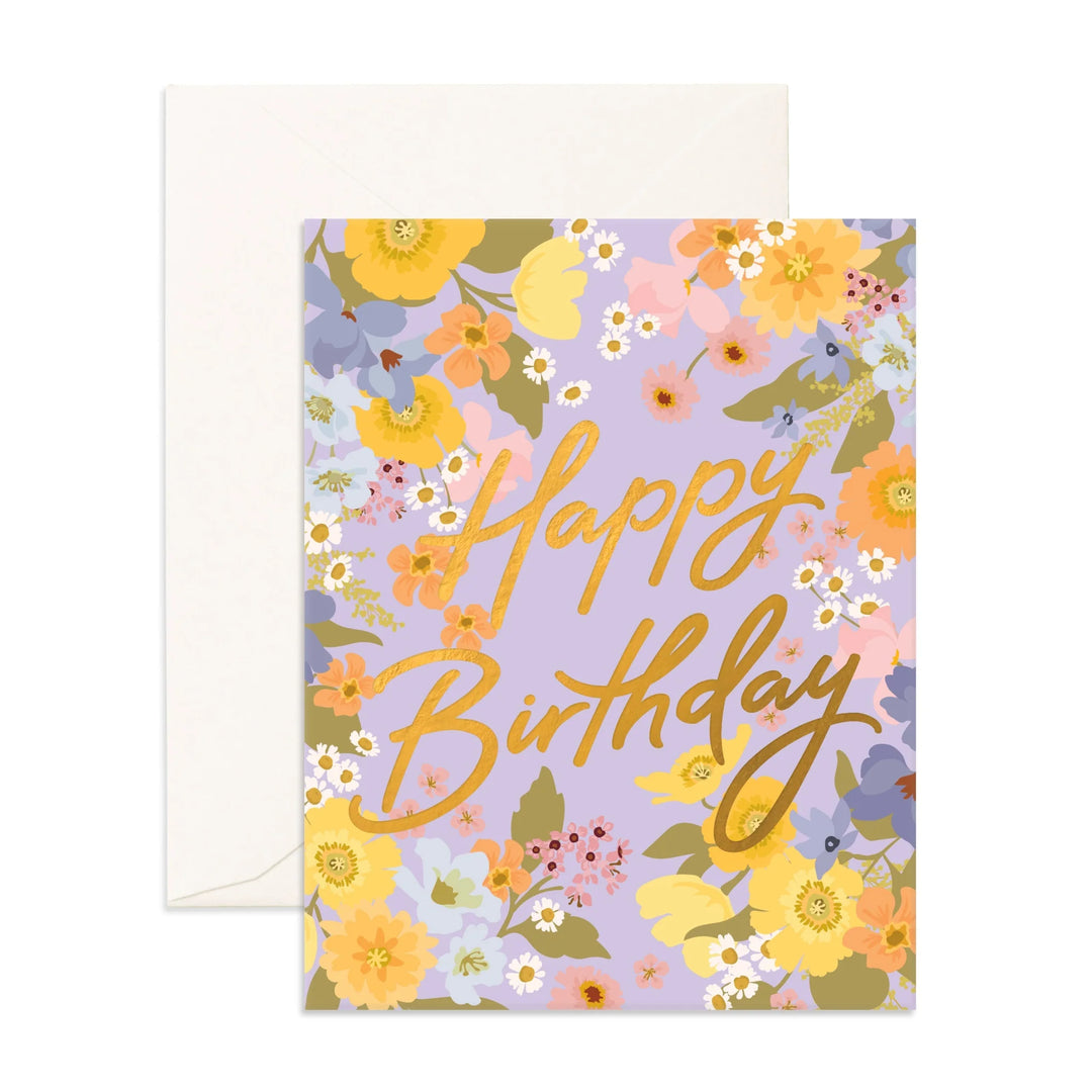 Birthday Spring Florals Lilac