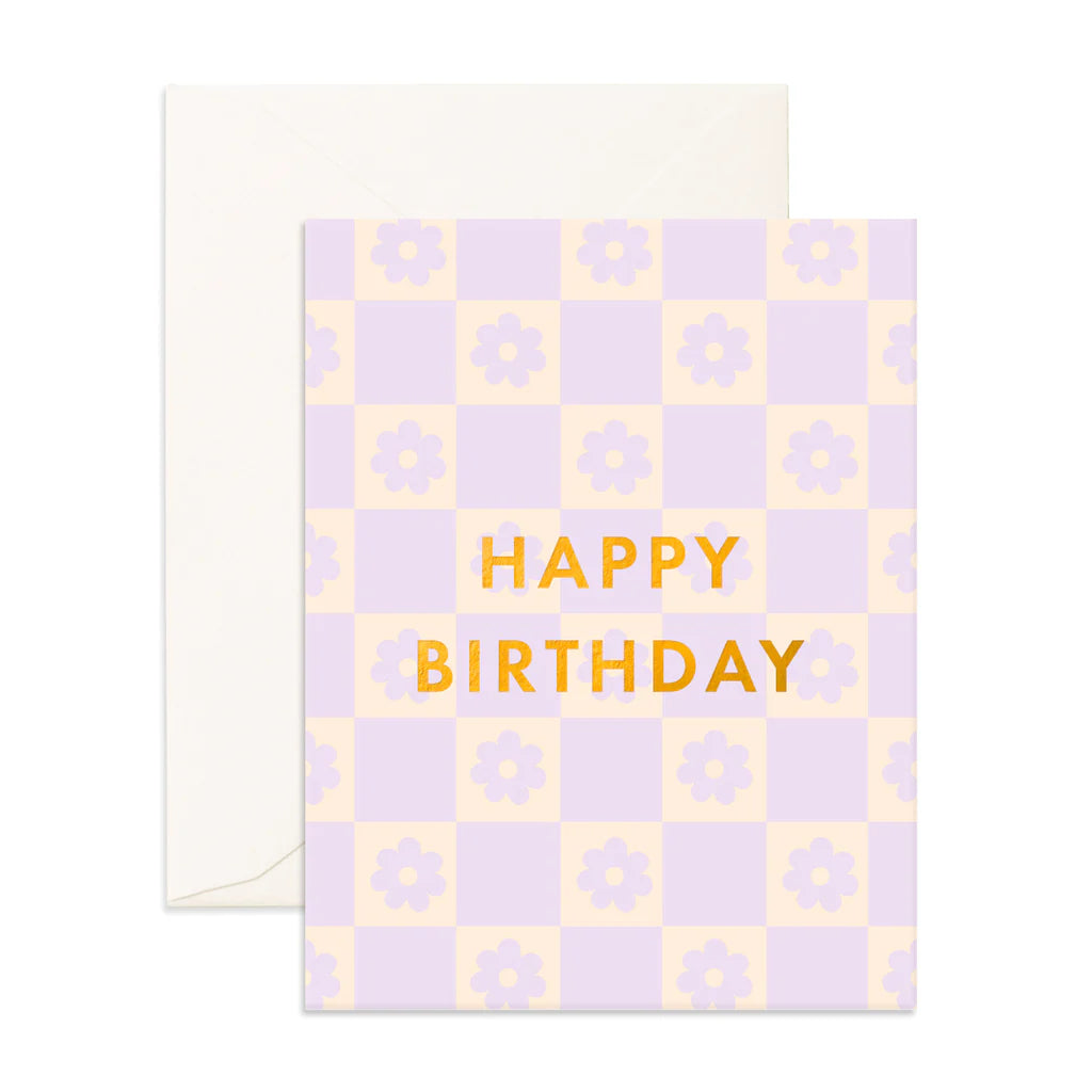 Birthday Lilac Daisy Grid