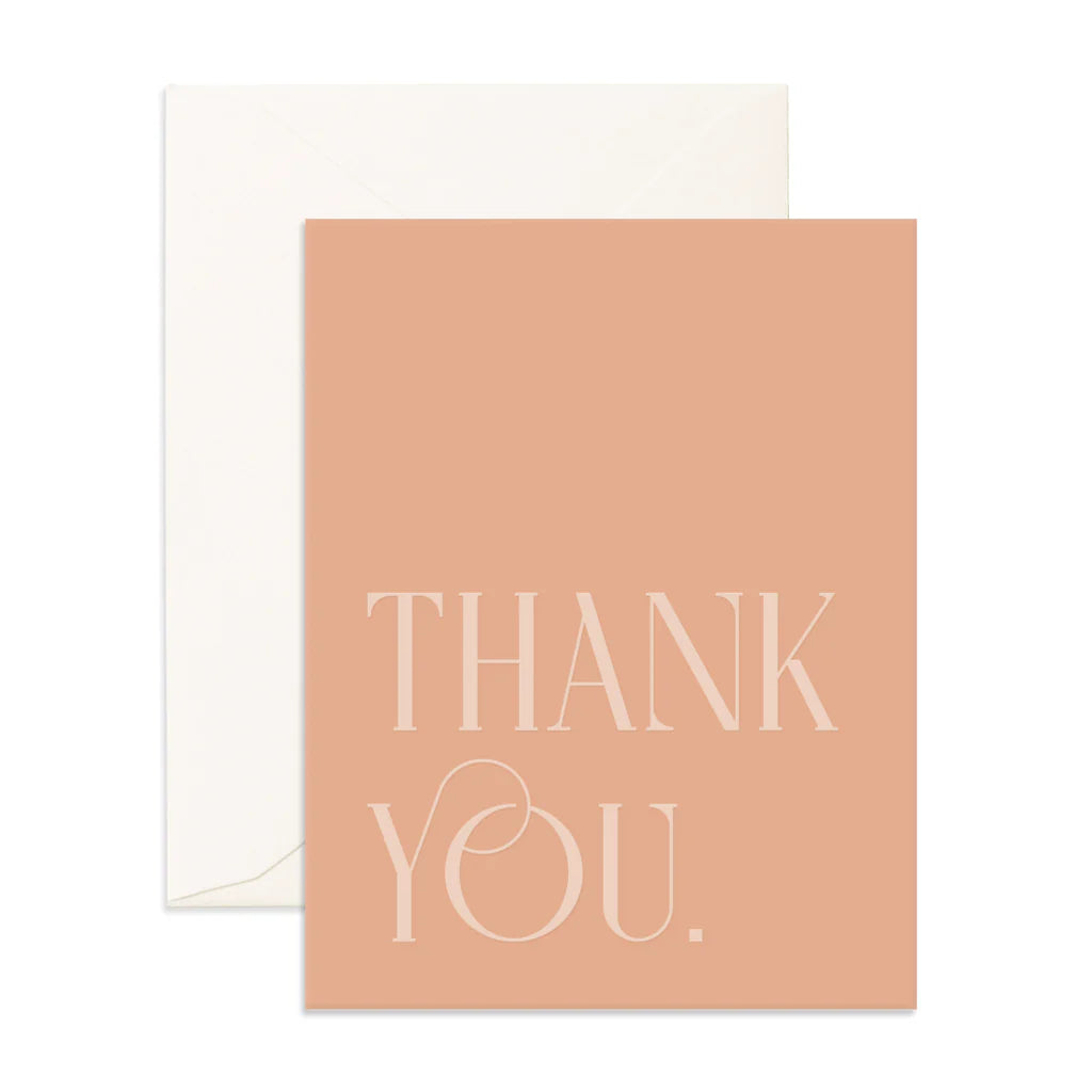 Thank You Greeting Card - Nude