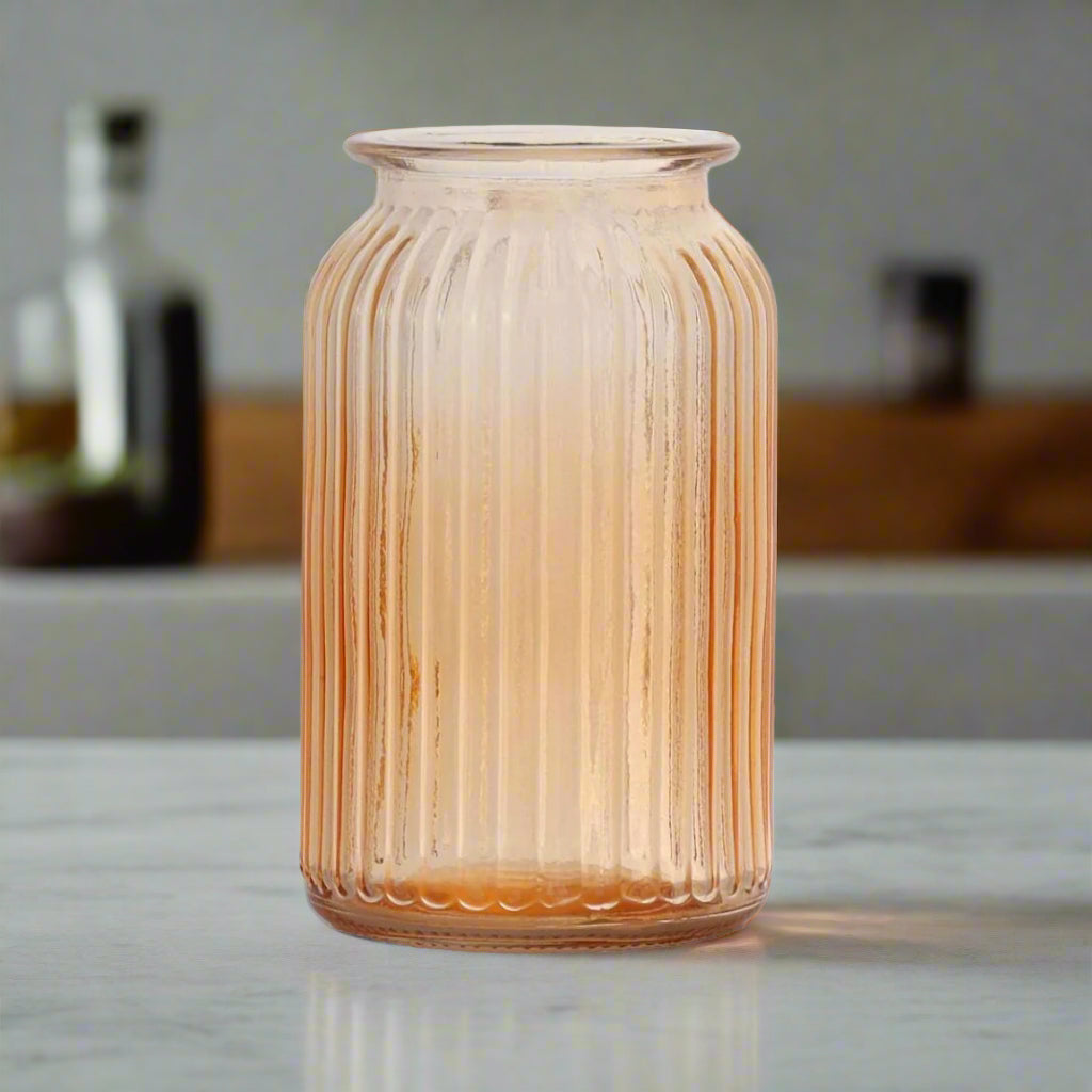 Hurricane Vase Large: Apricot