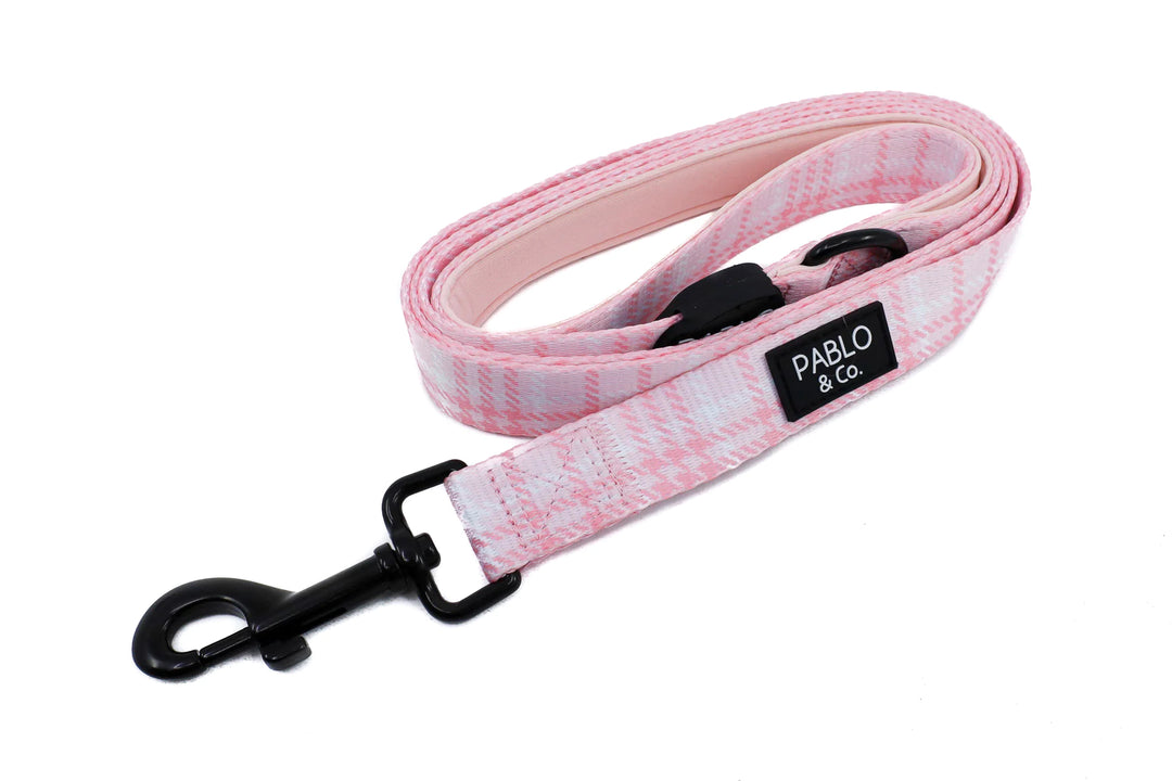 Pink Houndstooth: Dog Leash