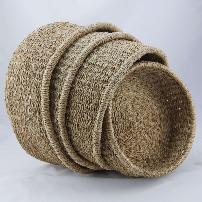 Low Round Seagrass Baskets