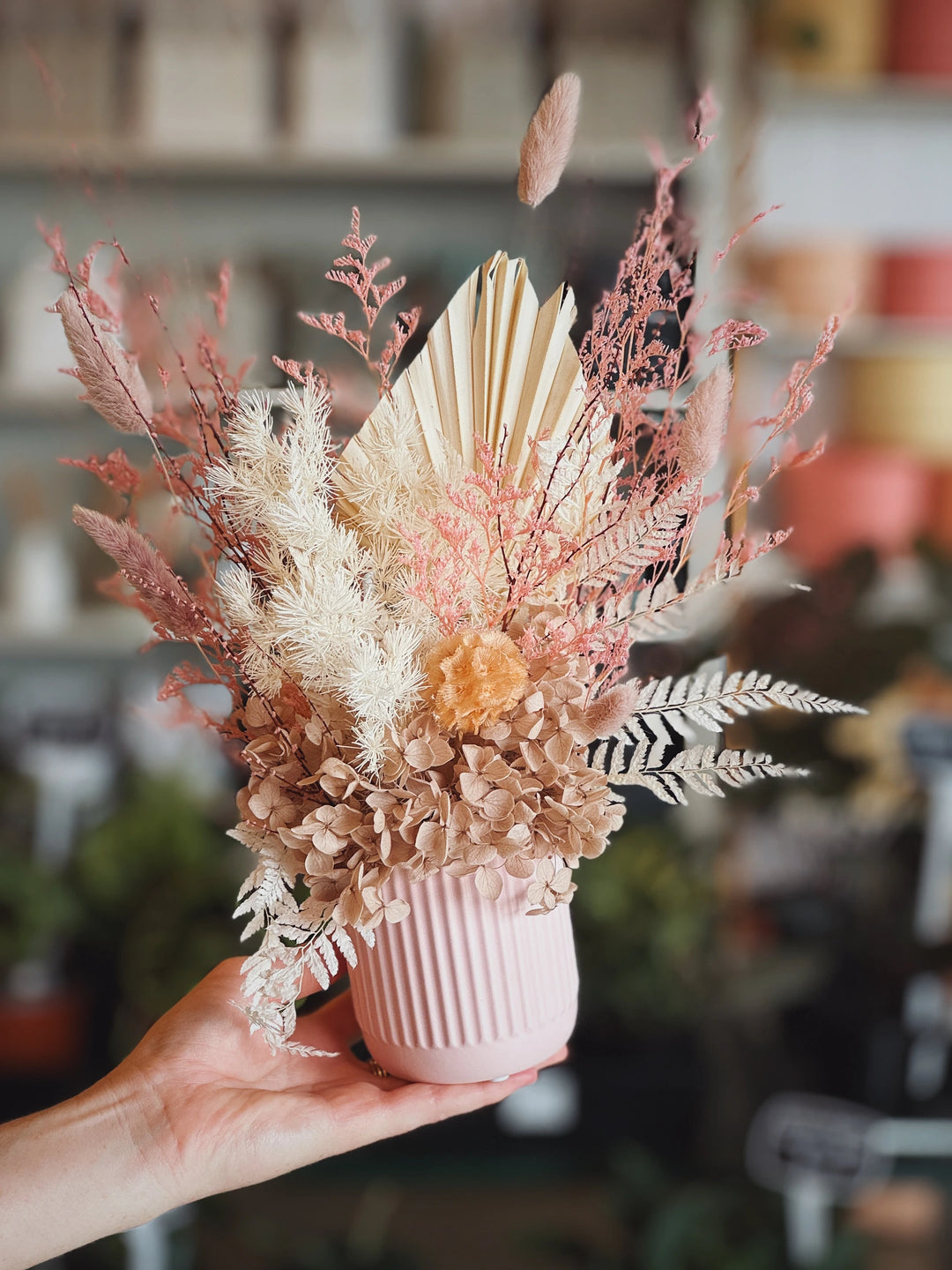 "Petite Boho Pink" Dried Flower Arrangement