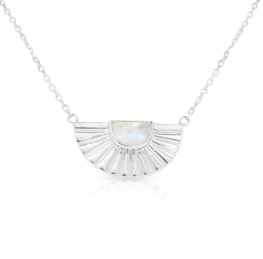 Ava Silver Moonstone Necklace