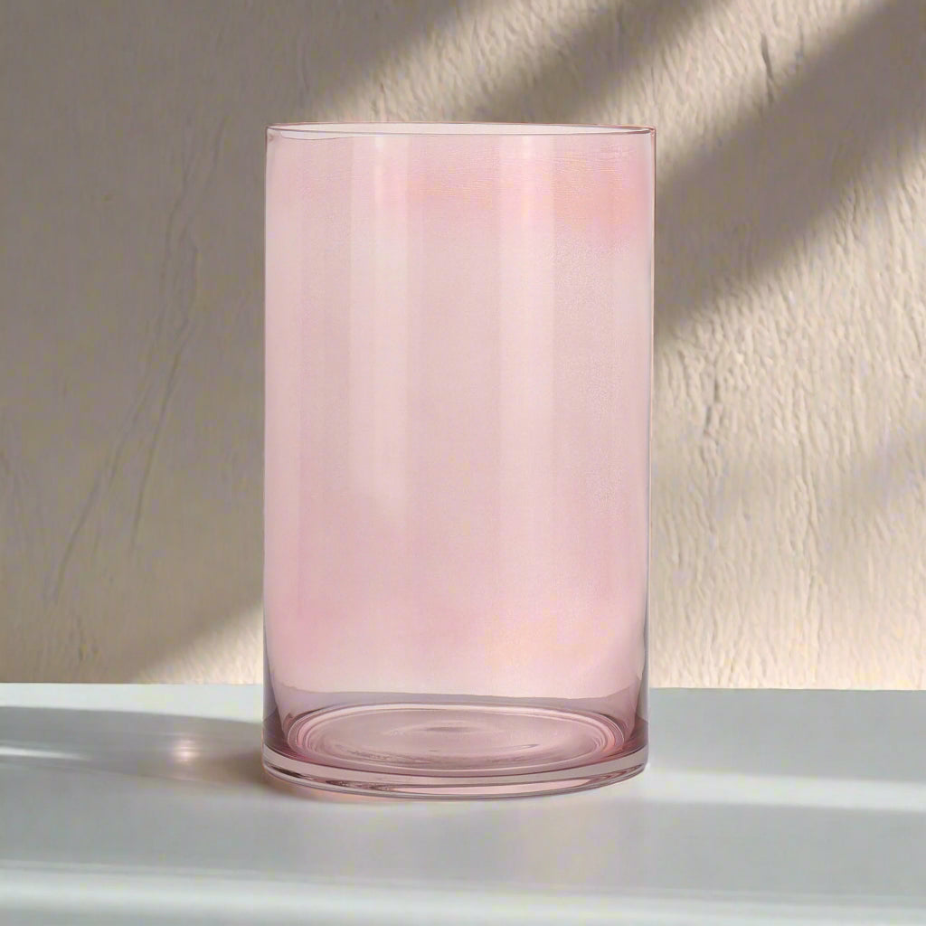 Cylinder Glass Vase: Rosewater (Large)
