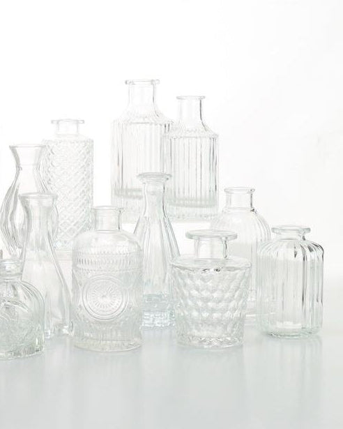 Assorted Vintage Bottles - Clear