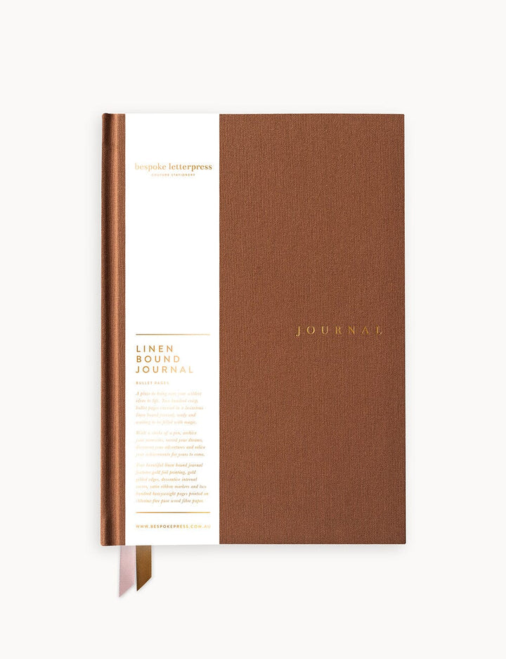 Linen Bound Journal: Mocha