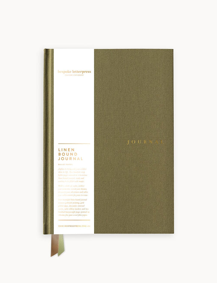 Linen Bound Journal: Saltmarsh Green