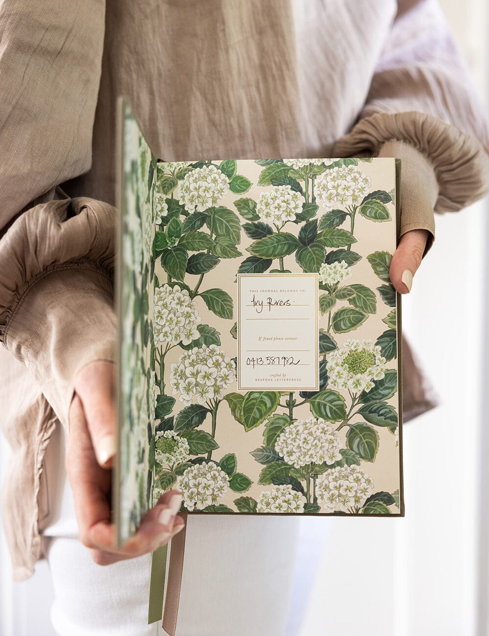 Linen Bound Journal: Saltmarsh Green