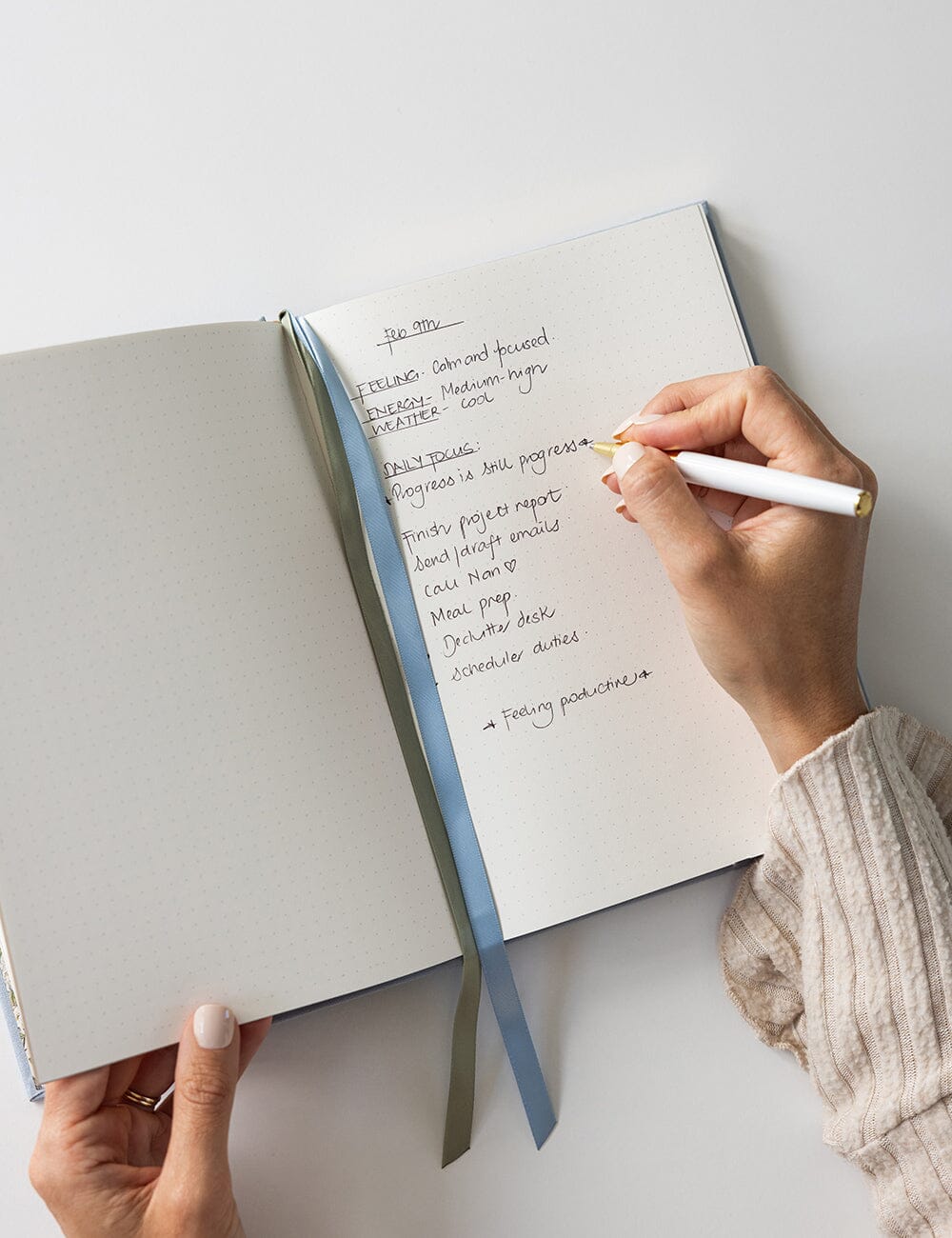 Linen Bound Journal: Luna BLue