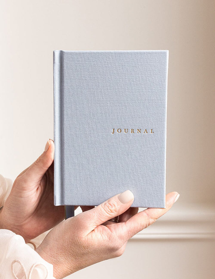 Linen Bound Pocket Journal: Luna Blue