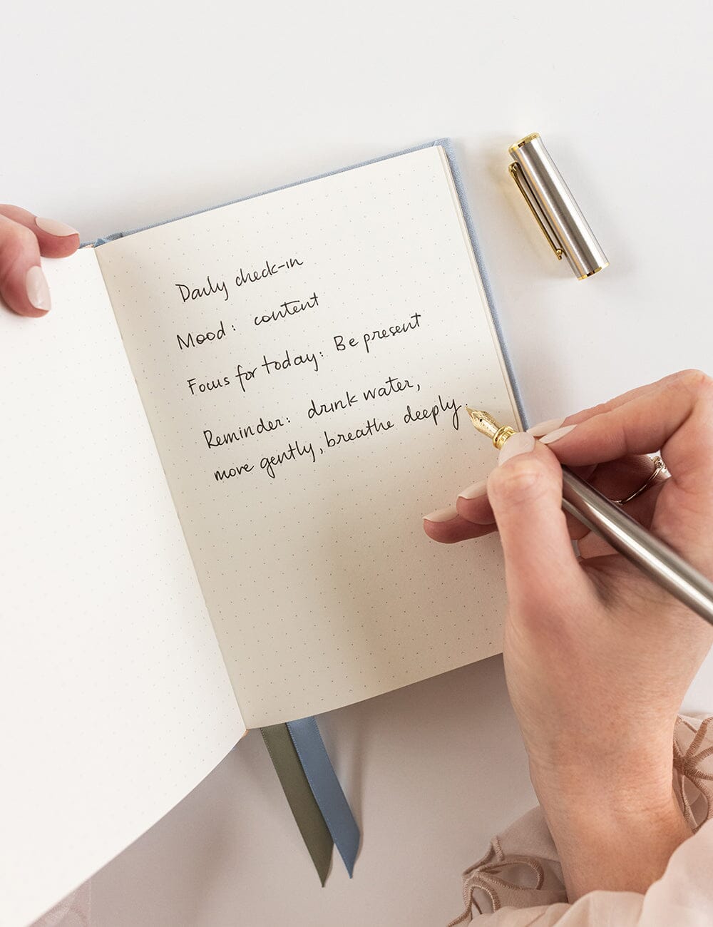 Linen Bound Pocket Journal: Luna Blue