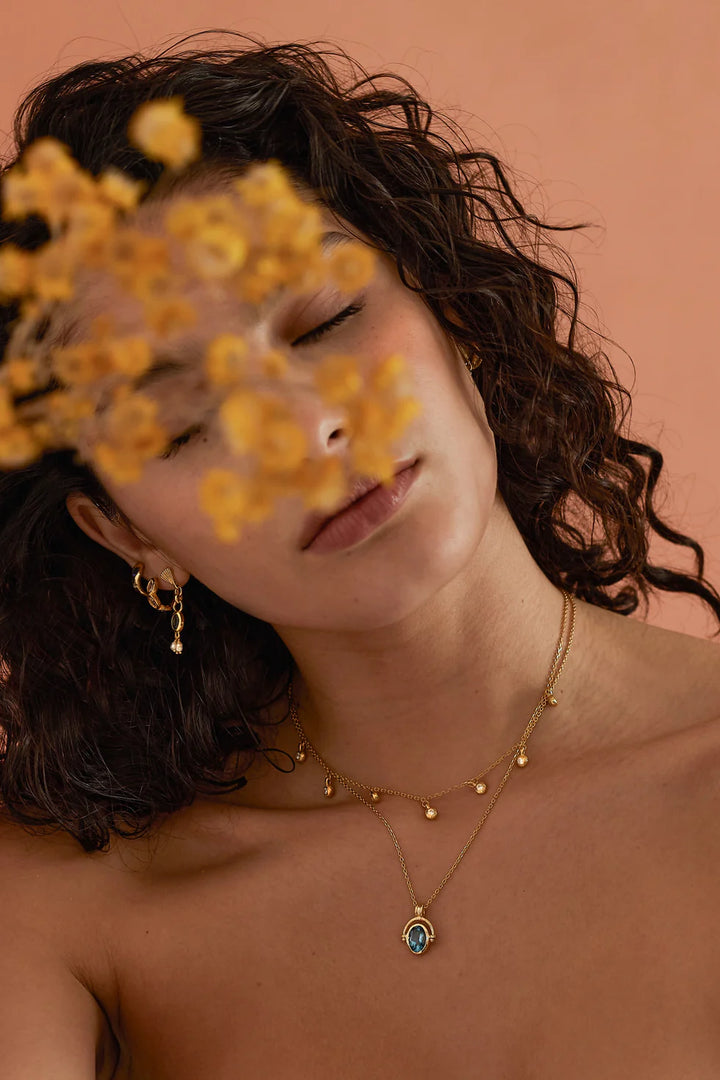 Mira Topaz Gold Necklace