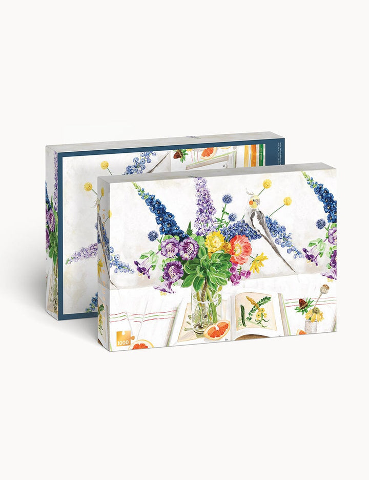 Cockatiels And Ruby Grapefruit 1000 piece puzzle