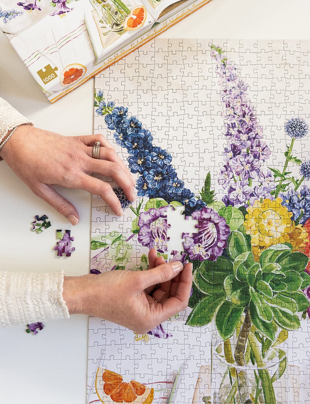 Cockatiels And Ruby Grapefruit 1000 piece puzzle