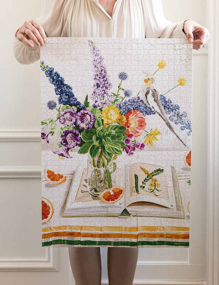 Cockatiels And Ruby Grapefruit 1000 piece puzzle