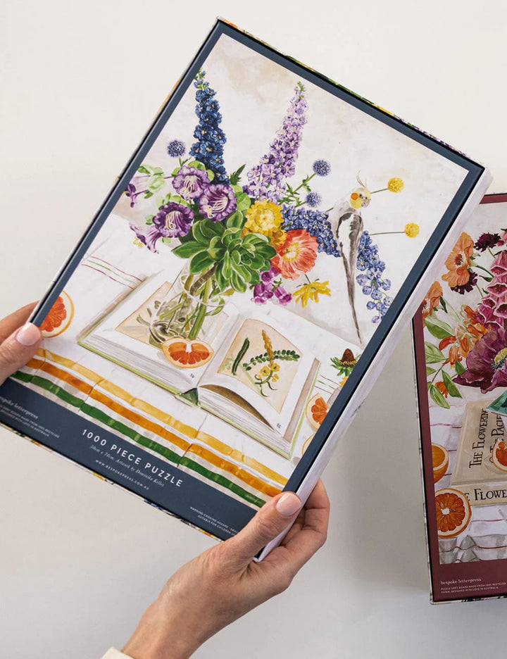 Cockatiels And Ruby Grapefruit 1000 piece puzzle