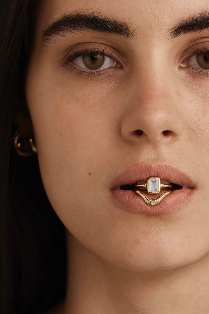 Romy Moonstone Gold Stacker