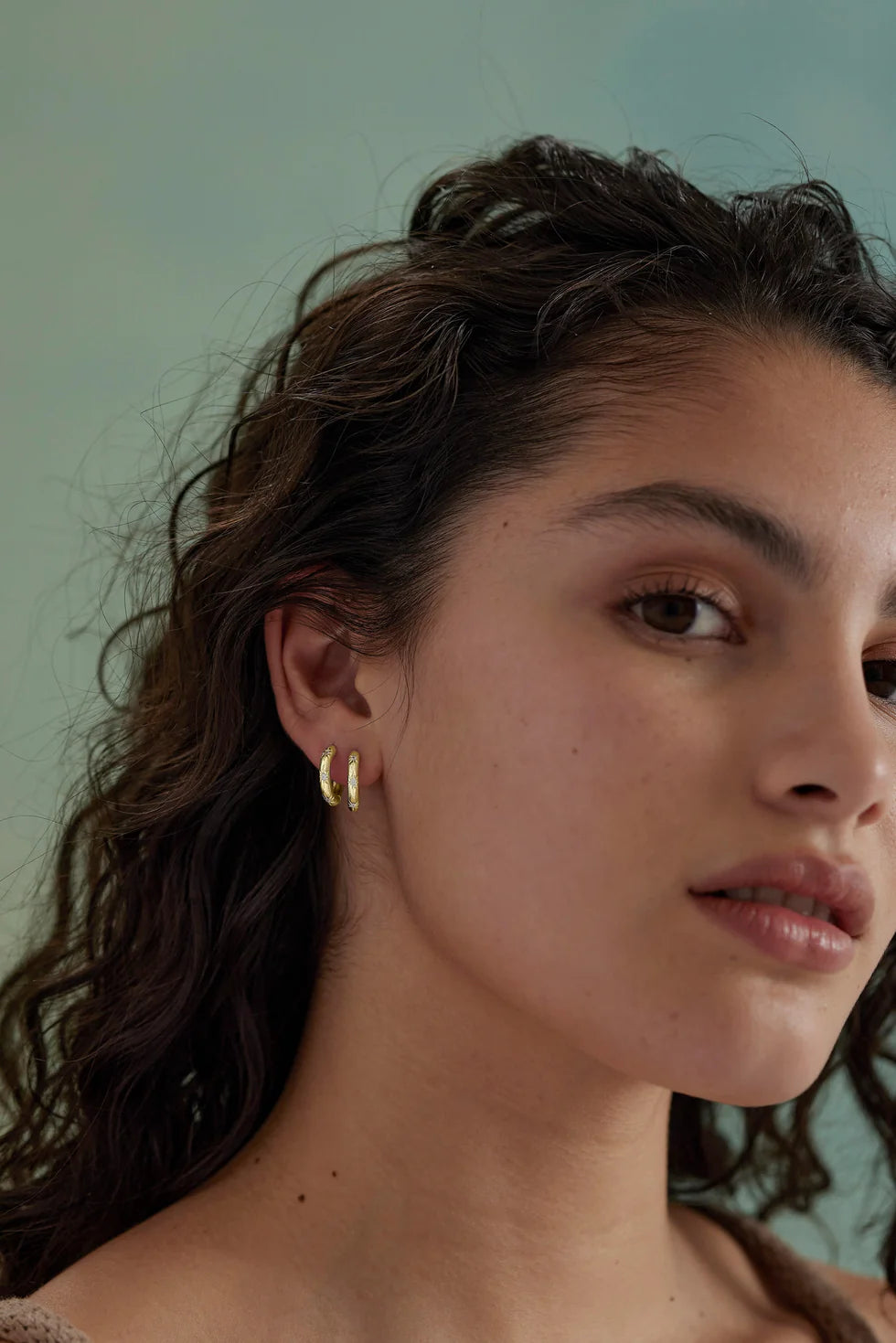 Starburst Gold Hoops