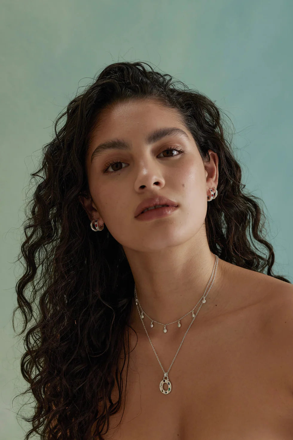 Starburst Silver Hoops