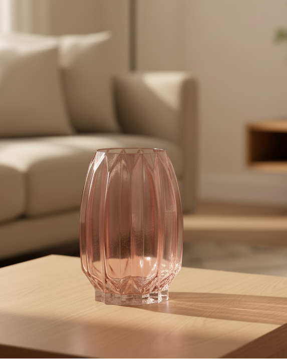 Vintage Glass Vase: Rosewater