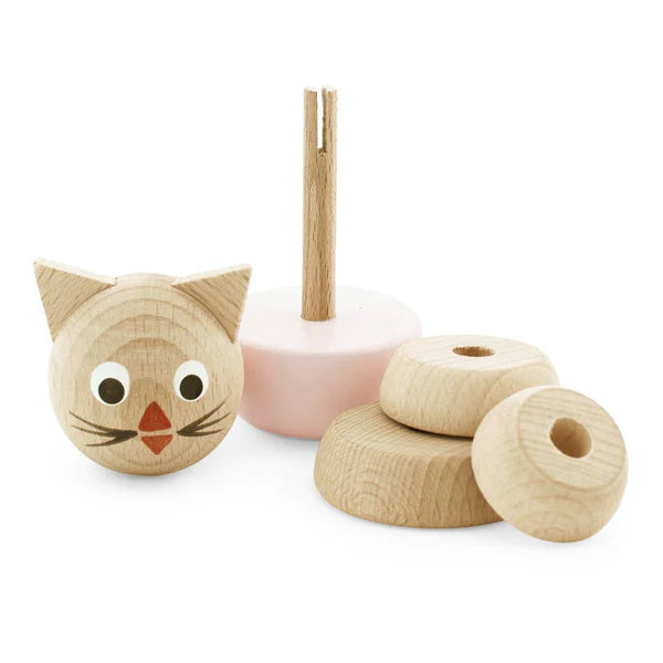 Wooden Cat Stacking Puzzle - Victoria