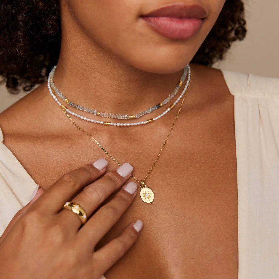 Alina Opal Gold Necklace