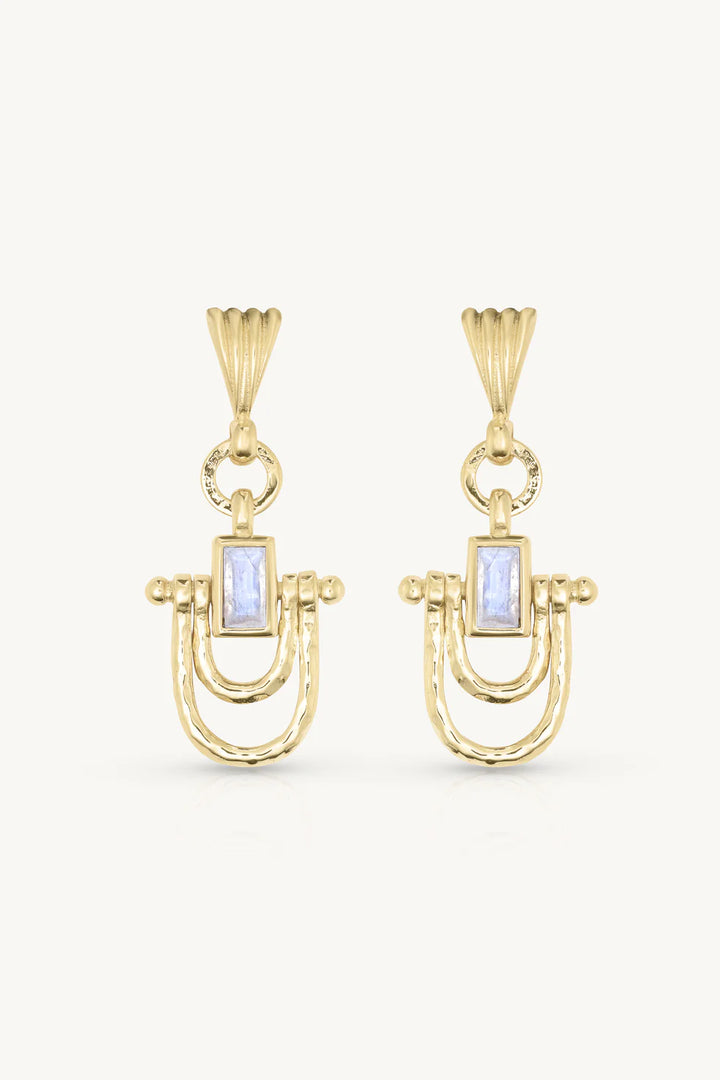 Allegra Moonstone Gold Earrings