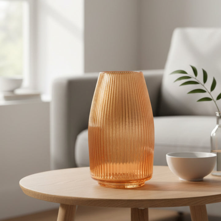 Paige Glass Vase Small: Apricot
