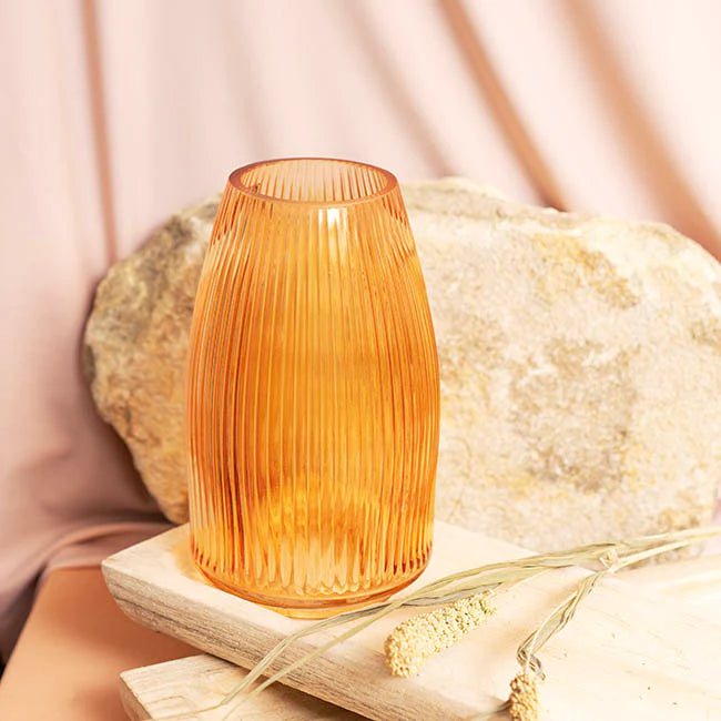 Paige Glass Vase Small: Apricot