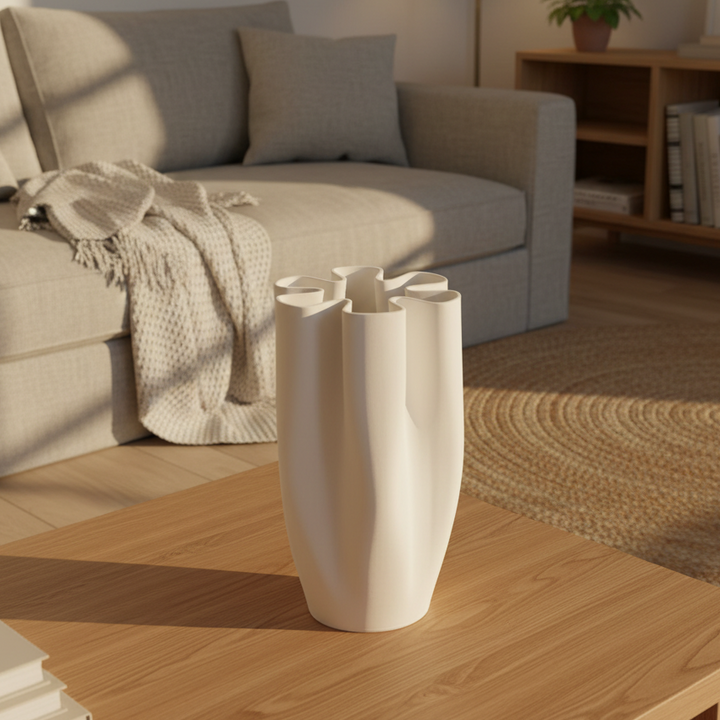 Aurora White Vase Small