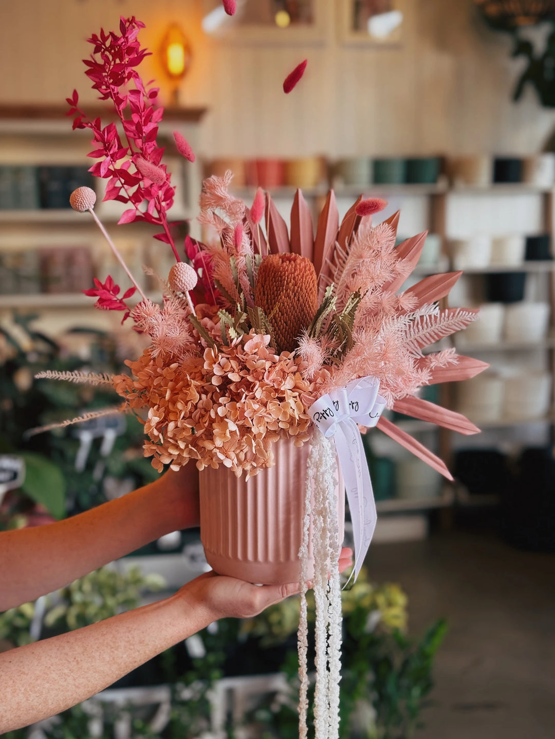 "Berry Spritz" Dried Flower Arrangement