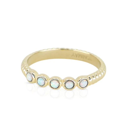 Binded Opal Gold Stacker