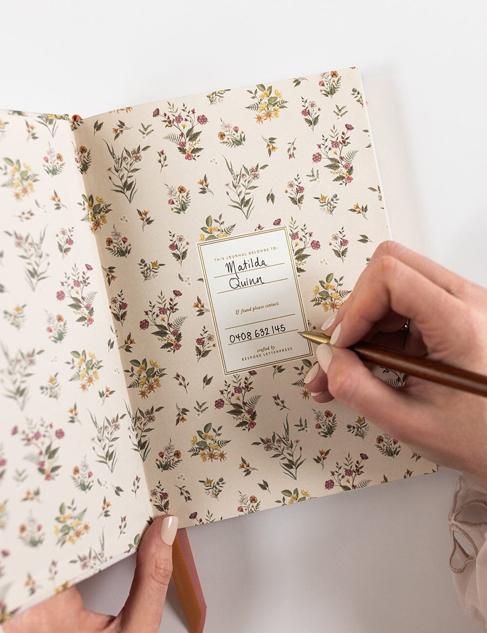 Linen Bound Journal: Botanical Blooms