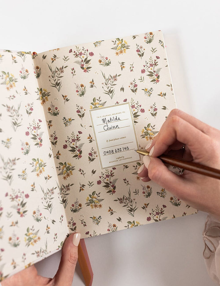Linen Bound Journal: Botanical Blooms