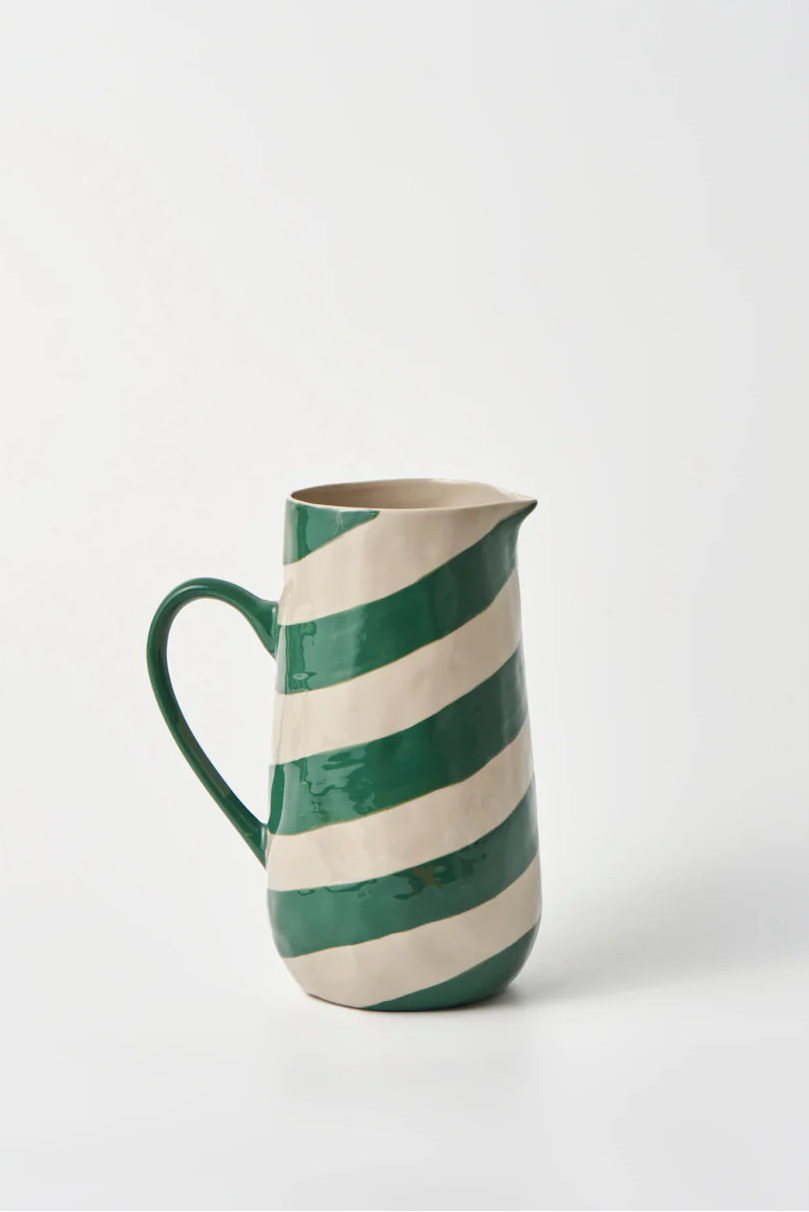 CABANA STRIPE JUG GREEN