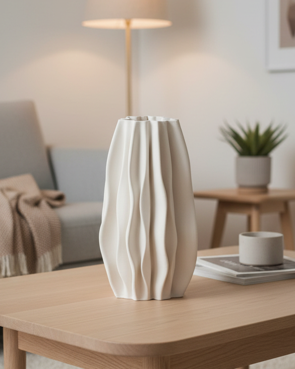 Fern White Vase