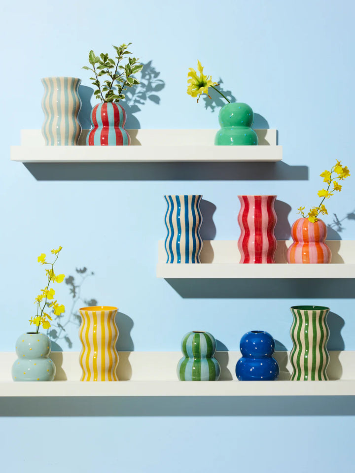 FONDA NAVY DOTTY VASE