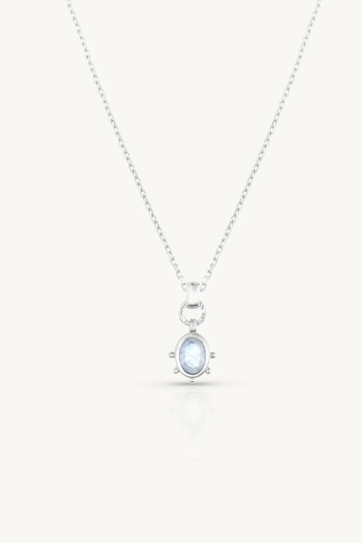 Gia Moonstone Silver Necklace