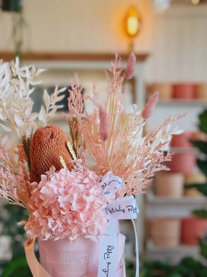 "Hattie Pink" Dried Flower Creation