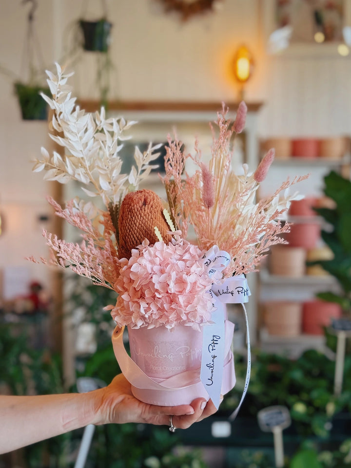 "Hattie Pink" Dried Flower Creation