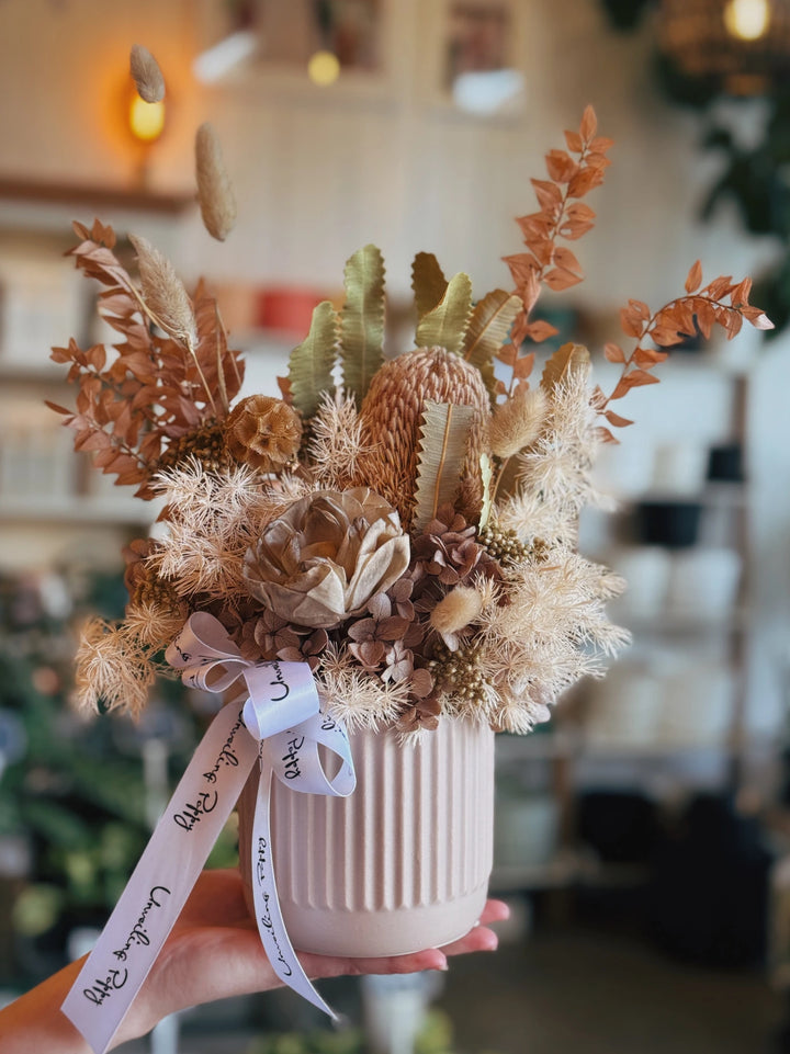 "Latte" Dried Flower Arrangement