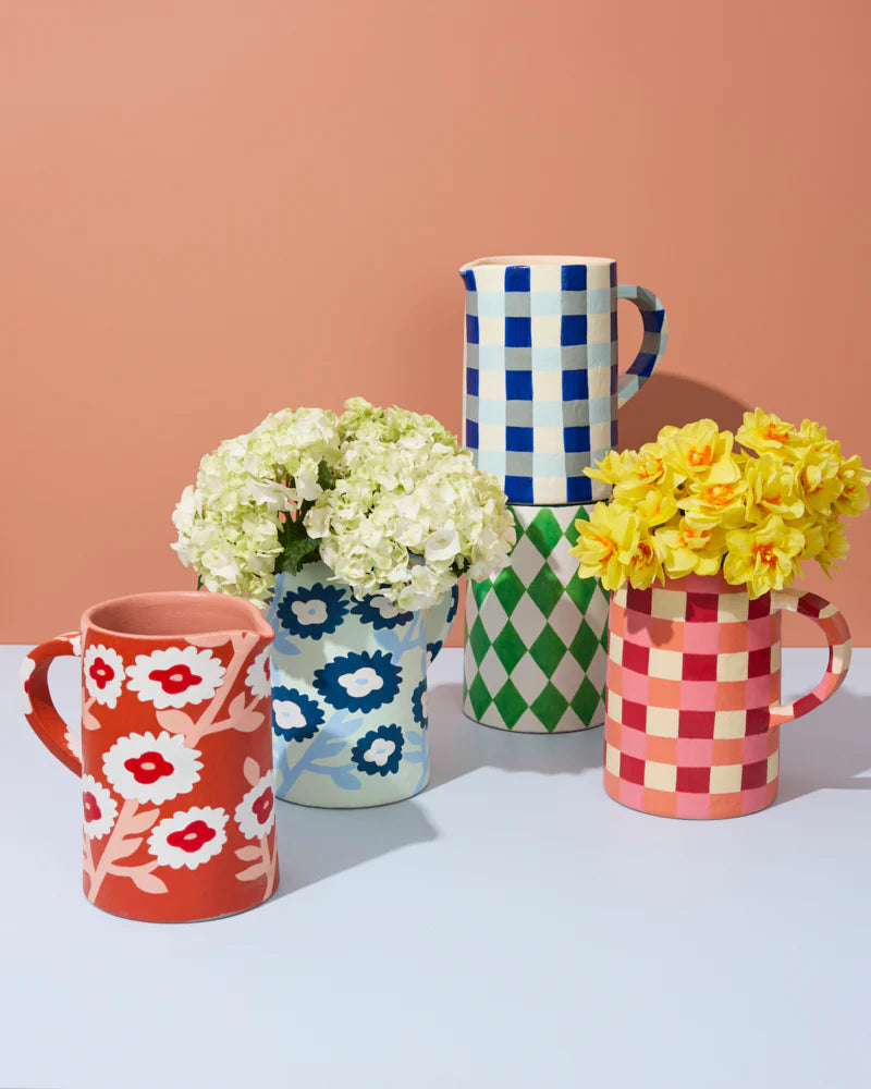MAKER JUG INDIGO CHECK