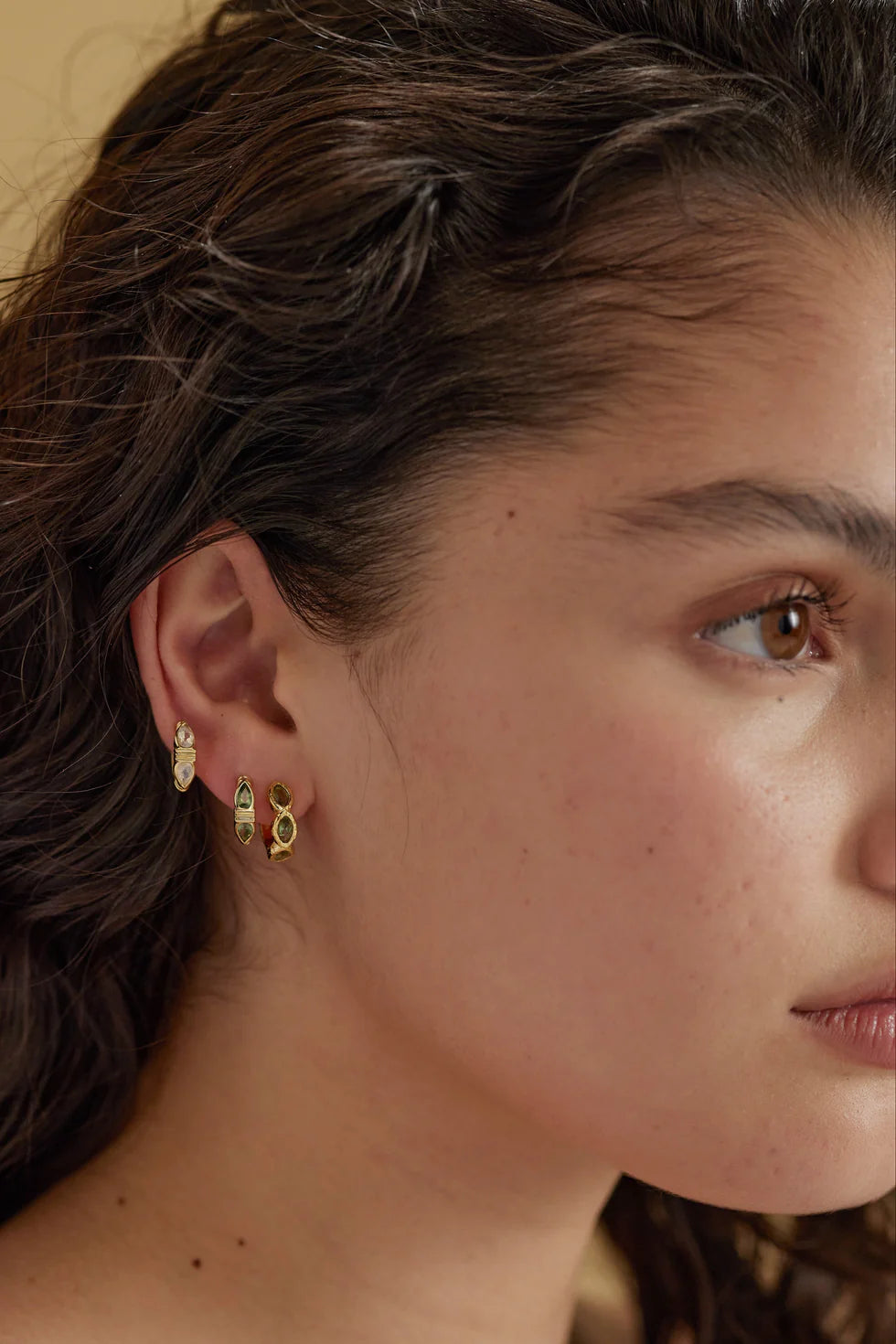 Maya Apatite Gold Huggies