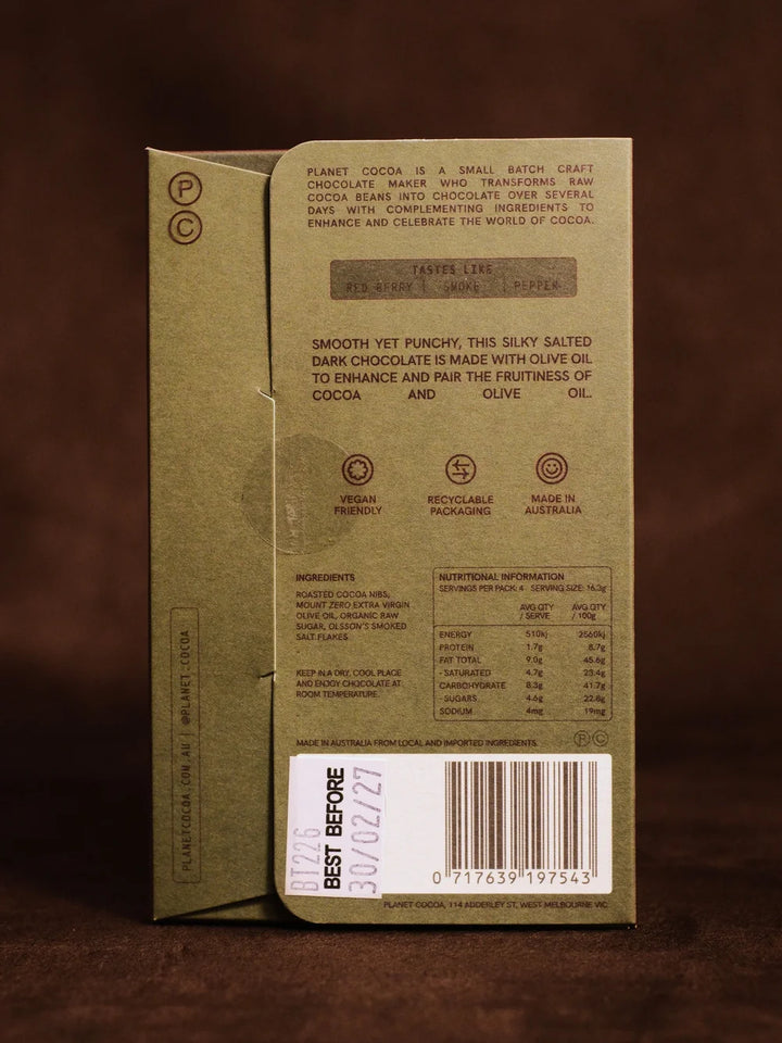 Olive Oil, Salt | Dark Chocolate