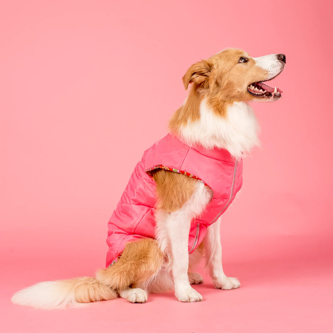 Flowers in Fields & Pink: Puffer Vest