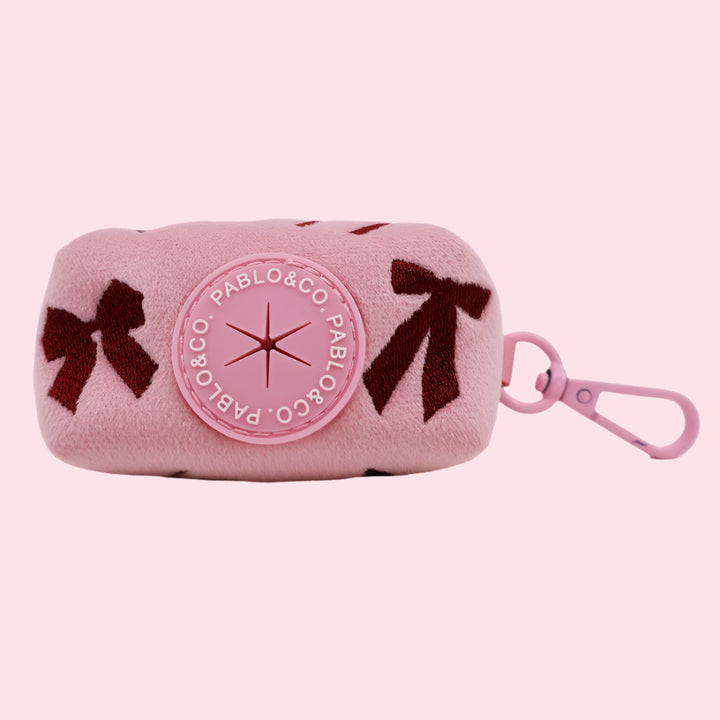 Velvet Blush Bows: Poop Bag Holder