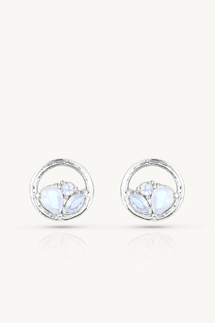 Pia Moonstone Silver Studs